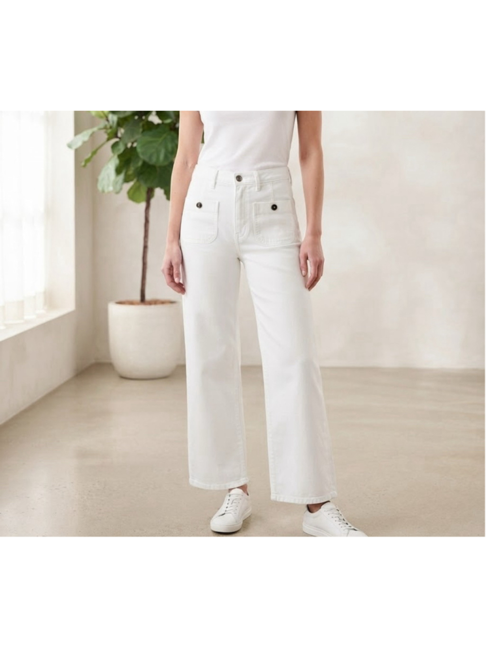 Women's Theory White Jogger Pants Size L